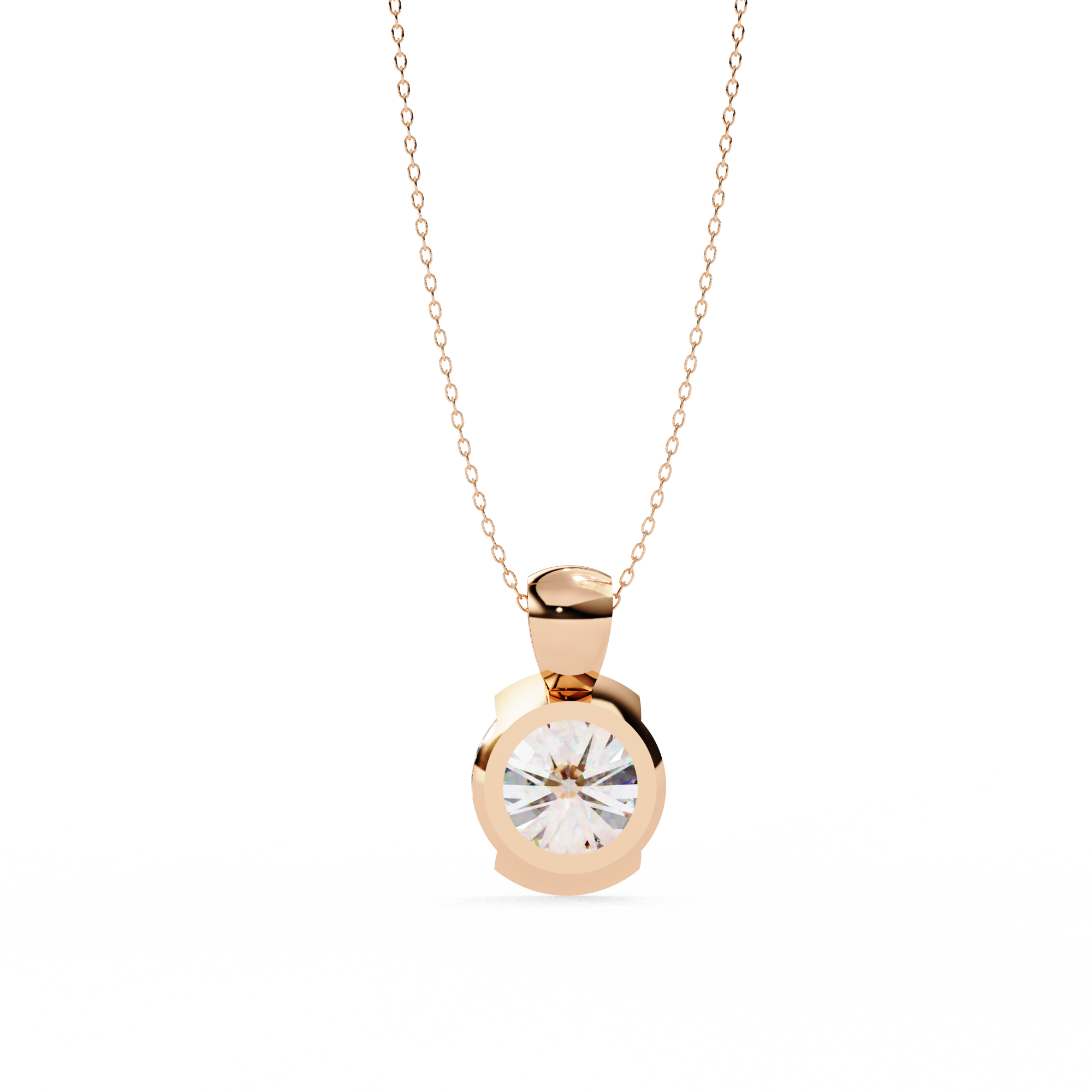 Solitairekart 2.22ct Bezel-Set Natural Diamond Solitaire Pendant-H Color, VS1 Clarity